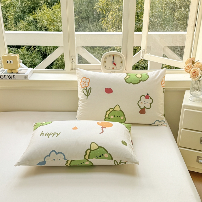 91家纺网 家纺一手货源 找家纺 憨豆家纺 2026新款双面全棉印花夏被可机洗小清新纯棉夏凉被薄被芯空调被子 恐龙日记