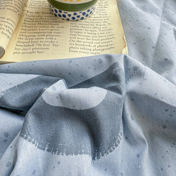 91家纺网 家纺一手货源 找家纺 憨豆家纺 2026新款双面全棉印花夏被可机洗小清新纯棉夏凉被薄被芯空调被子 蒙奇奇-蓝