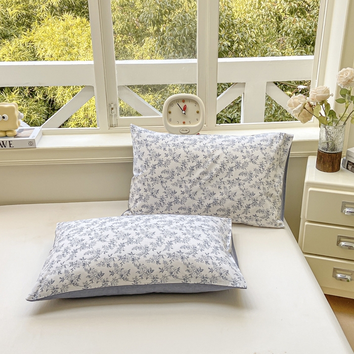 91家纺网 家纺一手货源 找家纺 憨豆家纺 2026新款双面全棉印花夏被可机洗小清新纯棉夏凉被薄被芯空调被子 墨兰