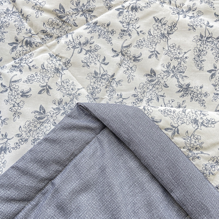 91家纺网 家纺一手货源 找家纺 憨豆家纺 2026新款双面全棉印花夏被可机洗小清新纯棉夏凉被薄被芯空调被子 墨兰