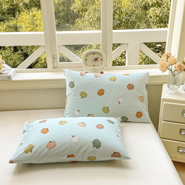 91家纺网 家纺一手货源 找家纺 憨豆家纺 2026新款双面全棉印花夏被可机洗小清新纯棉夏凉被薄被芯空调被子 南瓜派对