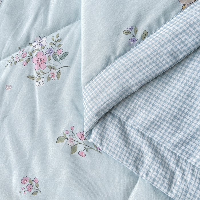 91家纺网 家纺一手货源 找家纺 憨豆家纺 2026新款双面全棉印花夏被可机洗小清新纯棉夏凉被薄被芯空调被子 甜蜜约会