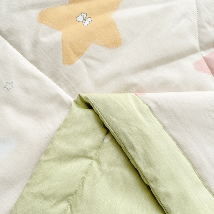 91家纺网 家纺一手货源 找家纺 憨豆家纺 2026新款双面全棉印花夏被可机洗小清新纯棉夏凉被薄被芯空调被子 星愿兔