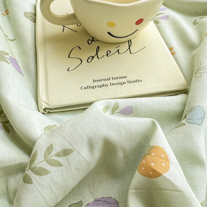 91家纺网 家纺一手货源 找家纺 憨豆家纺 2026新款双面全棉印花夏被可机洗小清新纯棉夏凉被薄被芯空调被子 郁金花园