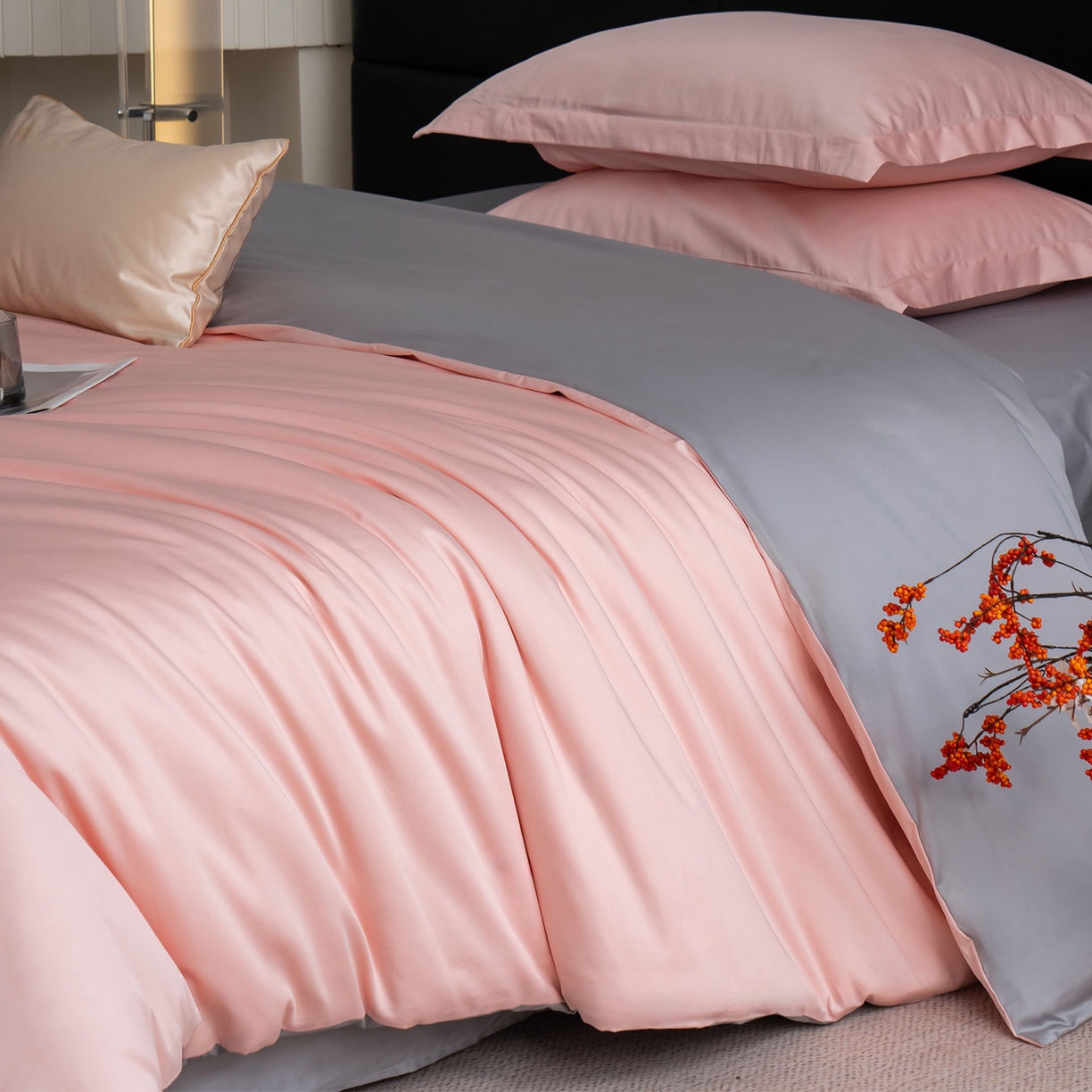 91家纺网 家纺一手货源 找家纺 （总）凌云家纺 2026春夏新款A类100支长绒棉四件套-辉煌 礼盒装 提供买家秀  联系客服