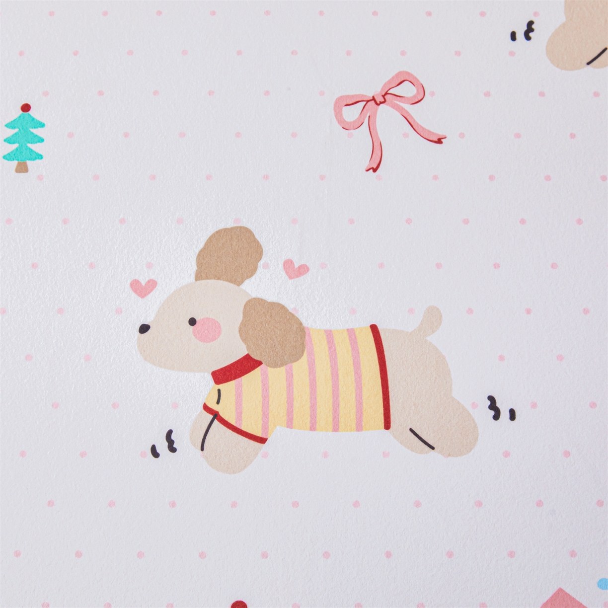 91家纺网 家纺一手货源 找家纺 女子家纺 2026春夏新款TPU防水隔尿床护垫床笠款印花小清新卡通儿童床垫保护套 防水床笠-条纹狗