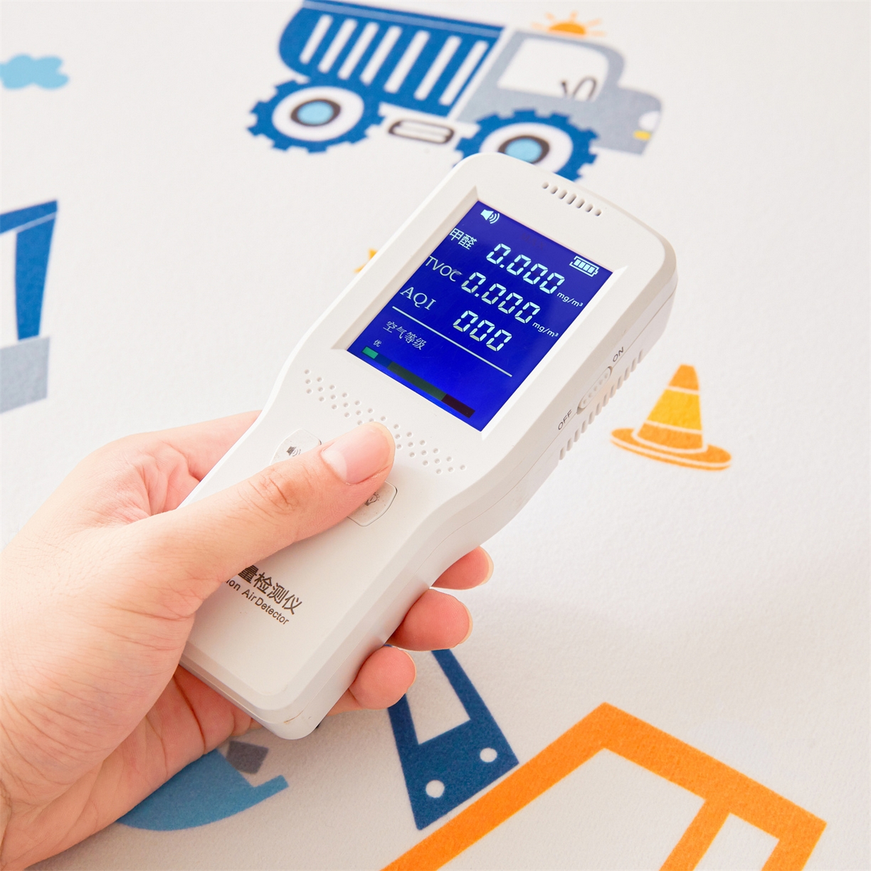 91家纺网 家纺一手货源 找家纺 女子家纺 2026春夏新款TPU防水隔尿床护垫床笠款印花小清新卡通儿童床垫保护套 防水床笠-挖掘机