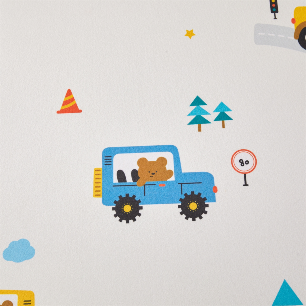 91家纺网 家纺一手货源 找家纺 女子家纺 2026春夏新款TPU防水隔尿床护垫床笠款印花小清新卡通儿童床垫保护套 防水床笠-小汽车