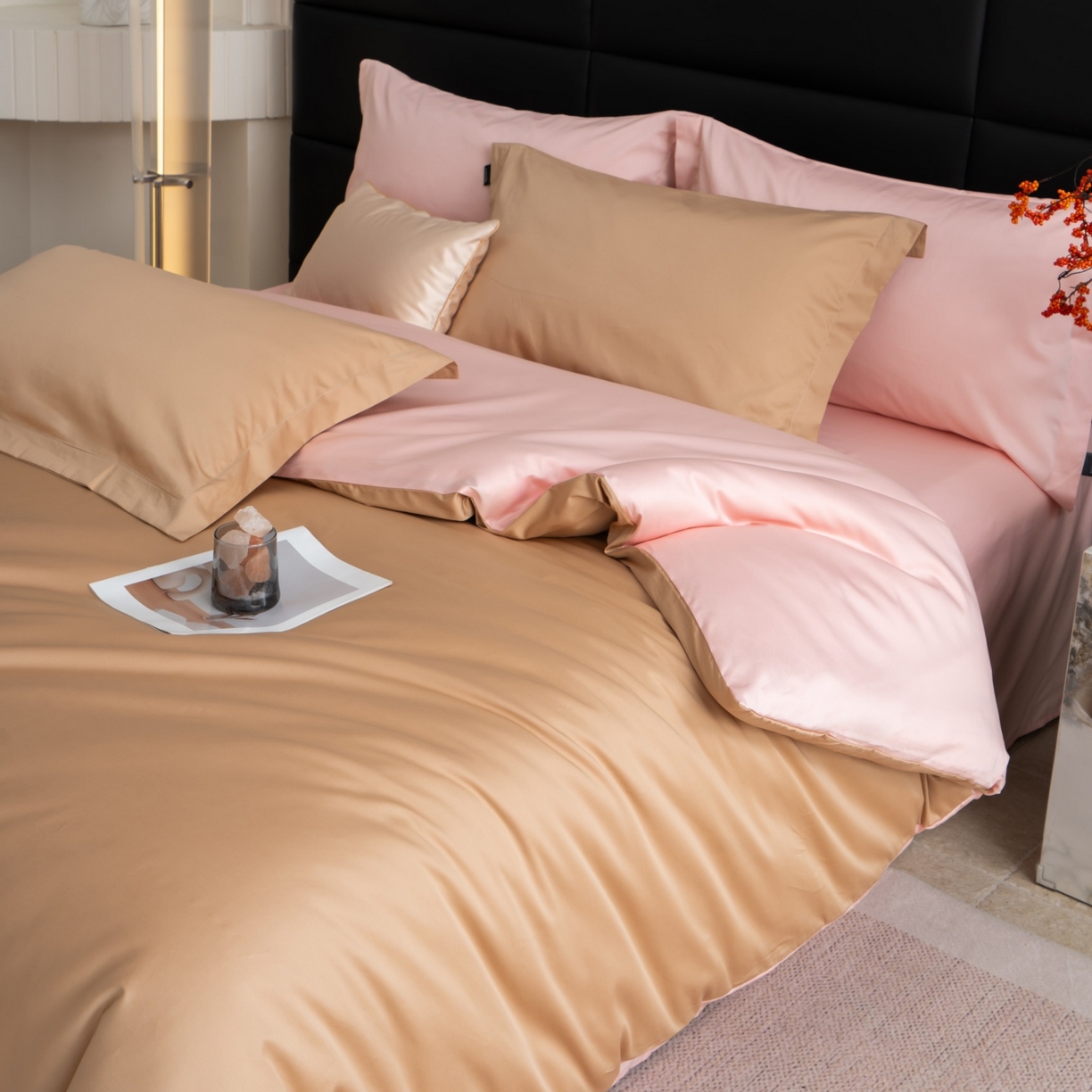 91家纺网 家纺一手货源 找家纺 凌云家纺 2026春夏新款A类100支长绒棉四件套-辉煌 礼盒装 提供买家秀  联系客服 辉煌（金玉）