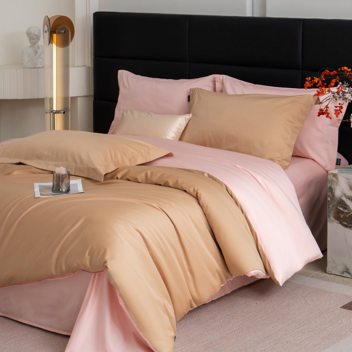 91家纺网 家纺一手货源 找家纺 凌云家纺 2026春夏新款A类100支长绒棉四件套-辉煌 礼盒装 提供买家秀  联系客服 辉煌（金玉）