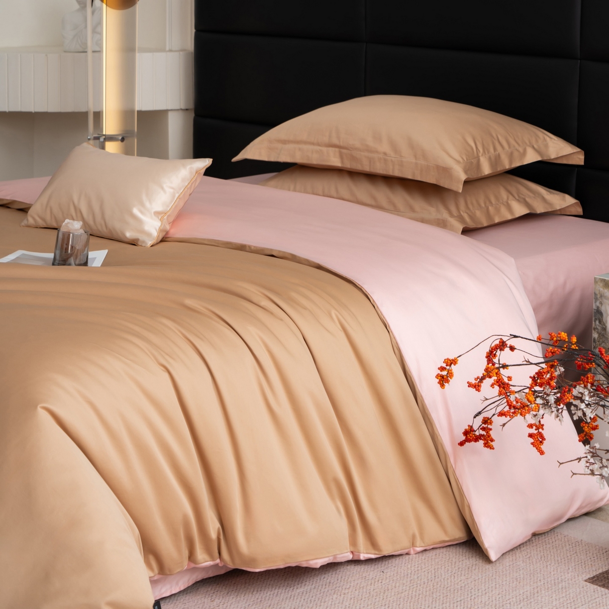 91家纺网 家纺一手货源 找家纺 凌云家纺 2026春夏新款A类100支长绒棉四件套-辉煌 礼盒装 提供买家秀  联系客服 辉煌（金玉）