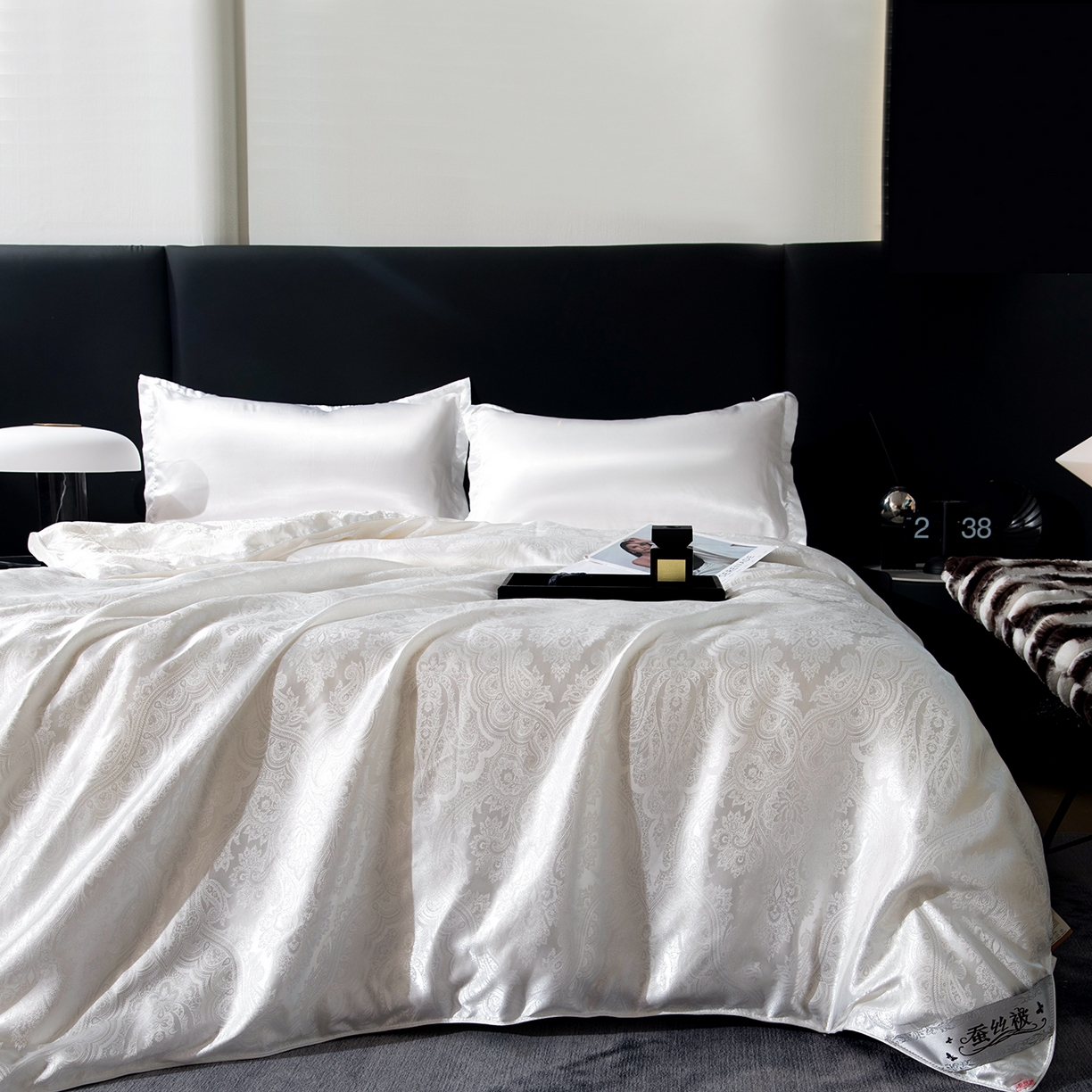 91家纺网 家纺一手货源 找家纺 （总）鑫田家纺 2026新款大提花100%蚕丝被柞蚕丝夏凉被春秋被冬被子母被礼品被夏被桑蚕丝被