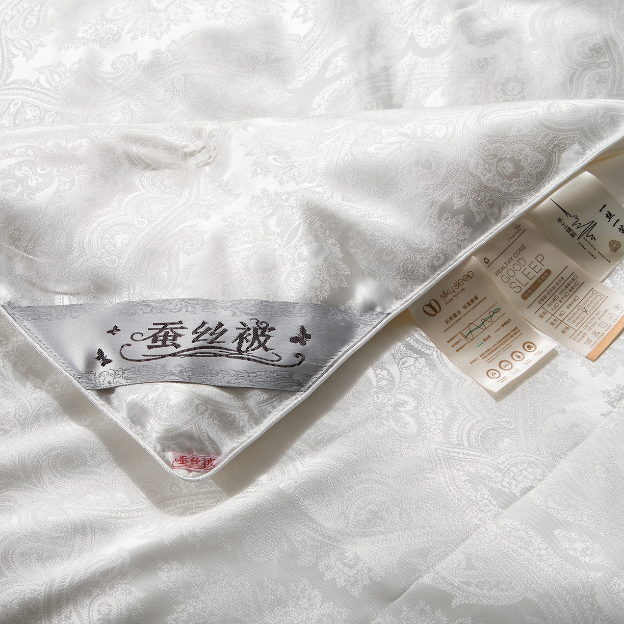 91家纺网 家纺一手货源 找家纺 （总）鑫田家纺 2026新款大提花100%蚕丝被柞蚕丝夏凉被春秋被冬被子母被礼品被夏被桑蚕丝被