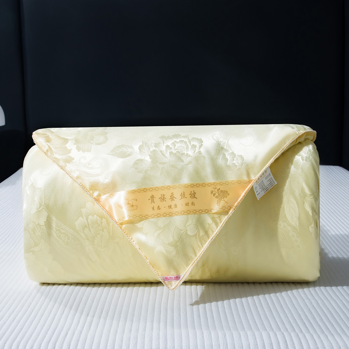 91家纺网 家纺一手货源 找家纺 （总）鑫田家纺 2026新款100%蚕丝被柞蚕丝夏凉被牡丹花大提花春秋被冬被子母被礼品被夏被桑蚕丝被