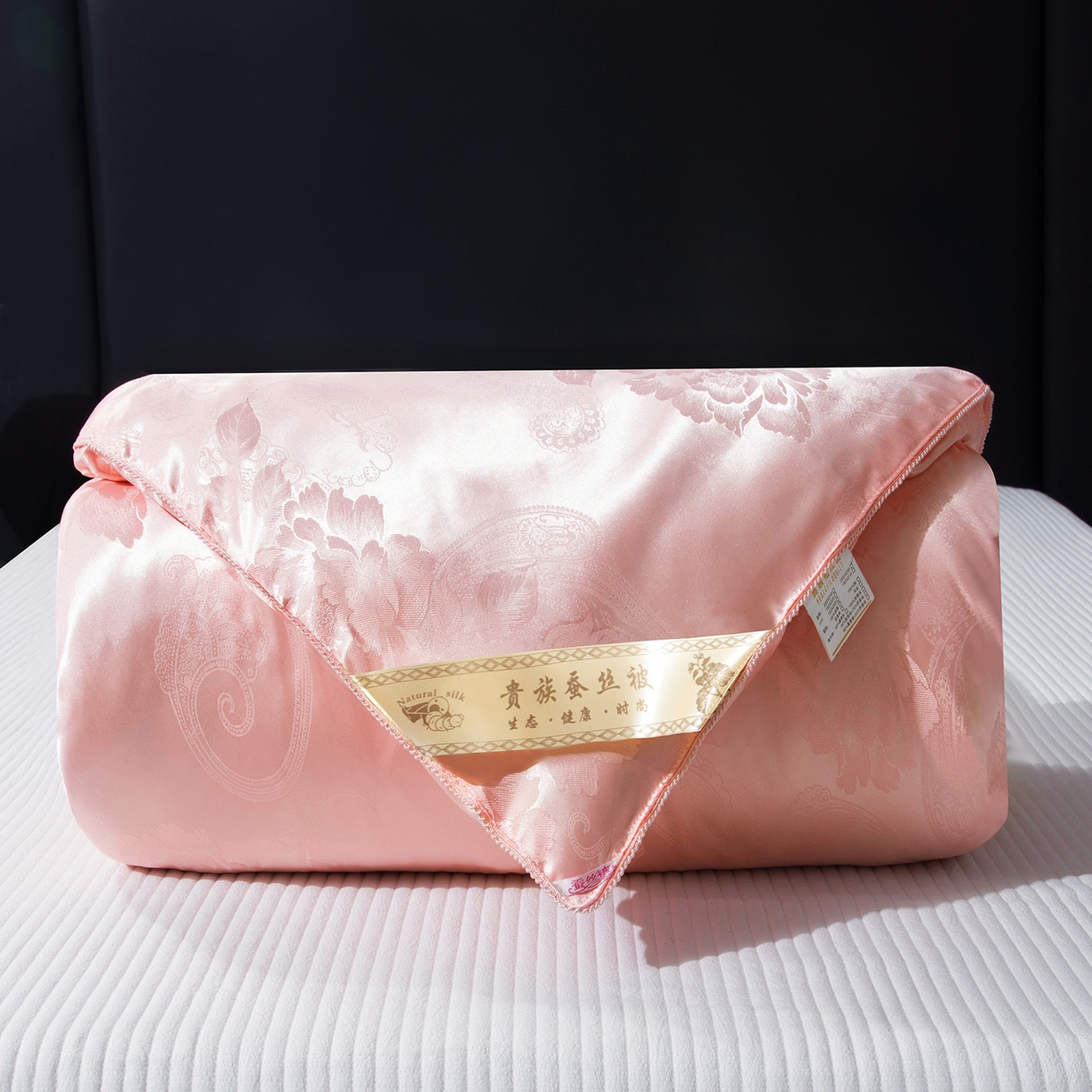 91家纺网 家纺一手货源 找家纺 （总）鑫田家纺 2026新款100%蚕丝被柞蚕丝夏凉被牡丹花大提花春秋被冬被子母被礼品被夏被桑蚕丝被