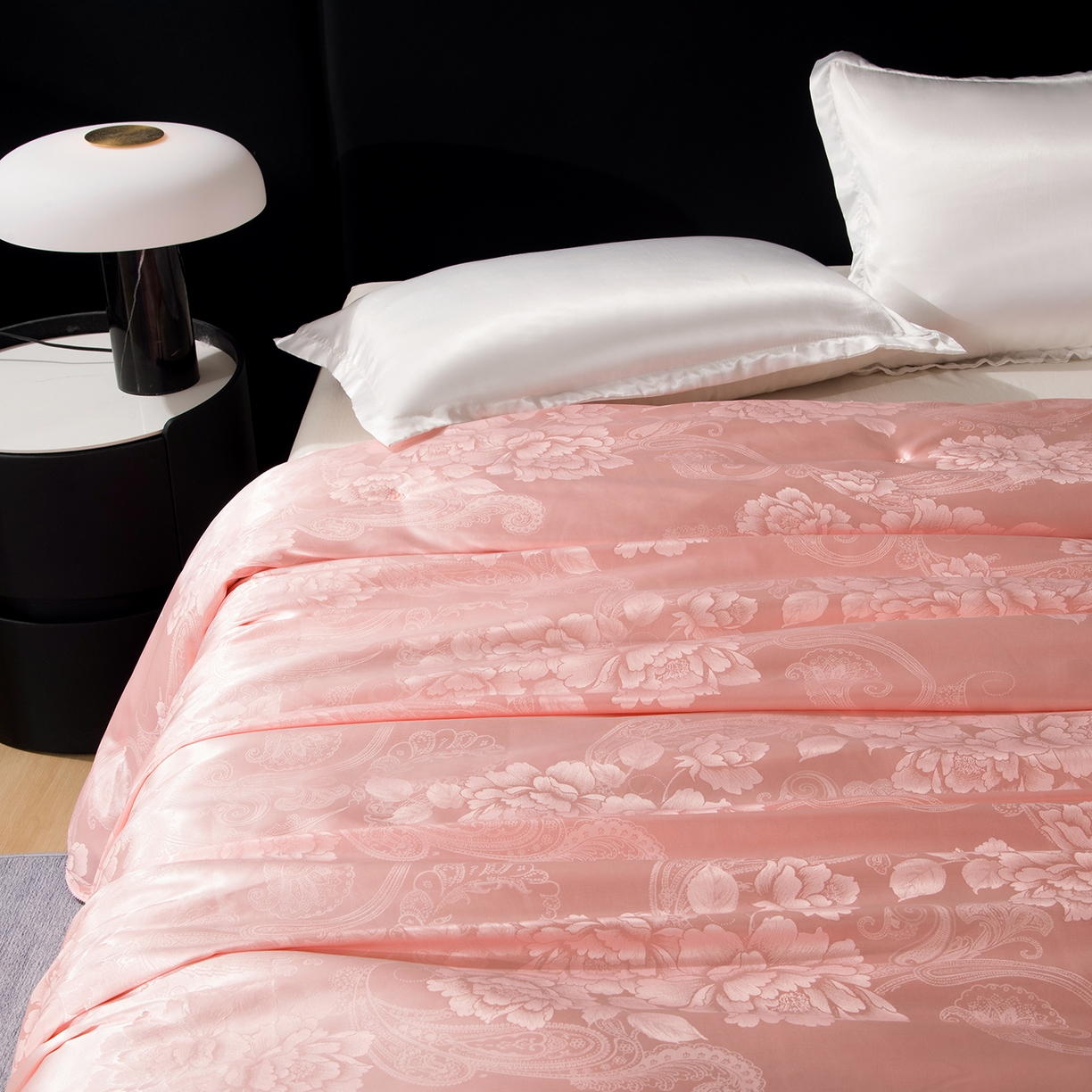 91家纺网 家纺一手货源 找家纺 （总）鑫田家纺 2026新款100%蚕丝被柞蚕丝夏凉被牡丹花大提花春秋被冬被子母被礼品被夏被桑蚕丝被