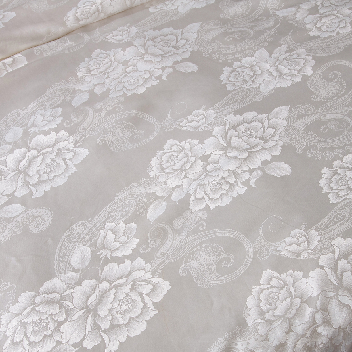 91家纺网 家纺一手货源 找家纺 鑫田家纺 2026新款100%蚕丝被柞蚕丝夏凉被牡丹花大提花春秋被冬被子母被礼品被夏被桑蚕丝被 牡丹花-白色