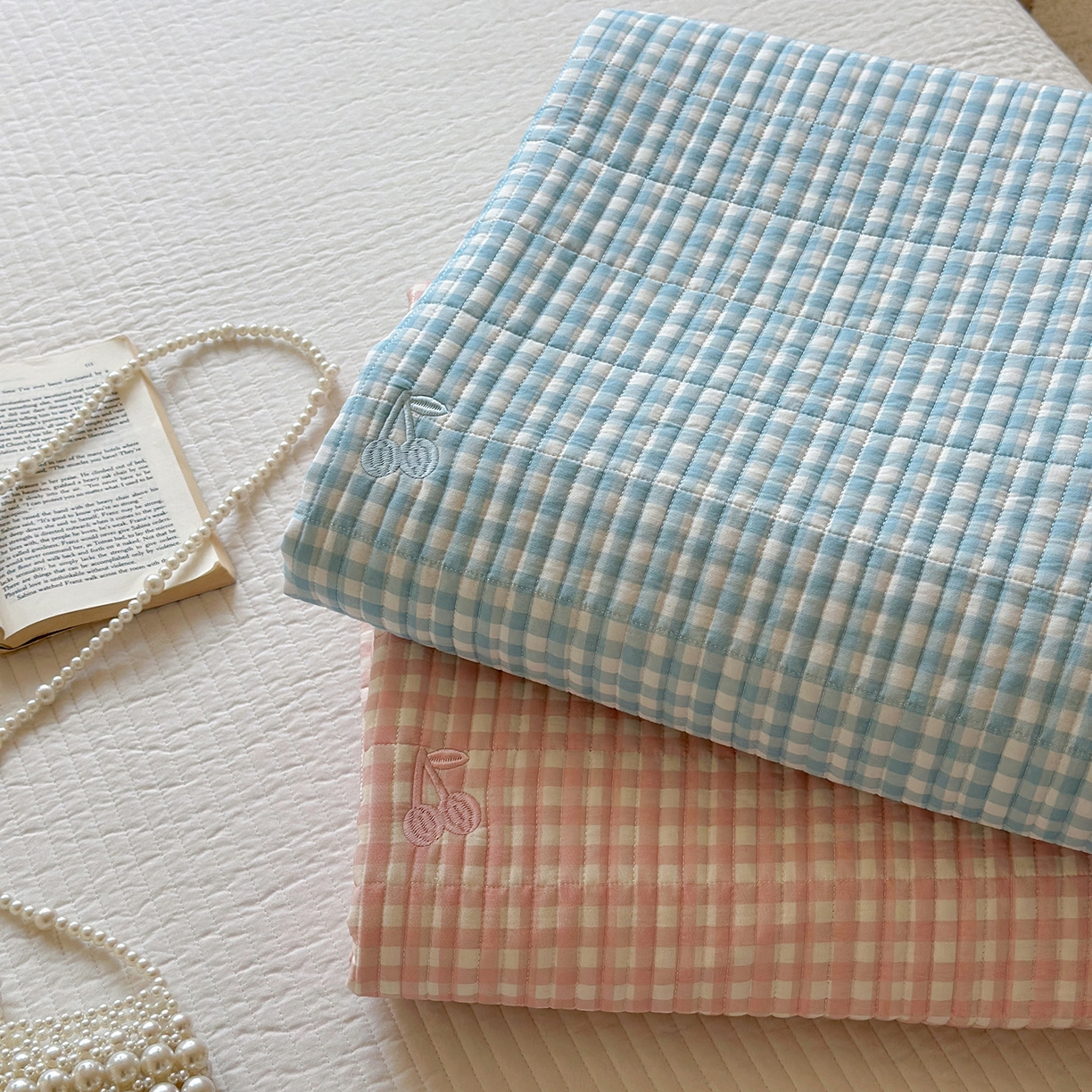 91家纺网 家纺一手货源 找家纺 琳可家居 2026春夏新品双面斜纹全棉印花绣花床盖可机洗加密绗缝高温水洗 组合