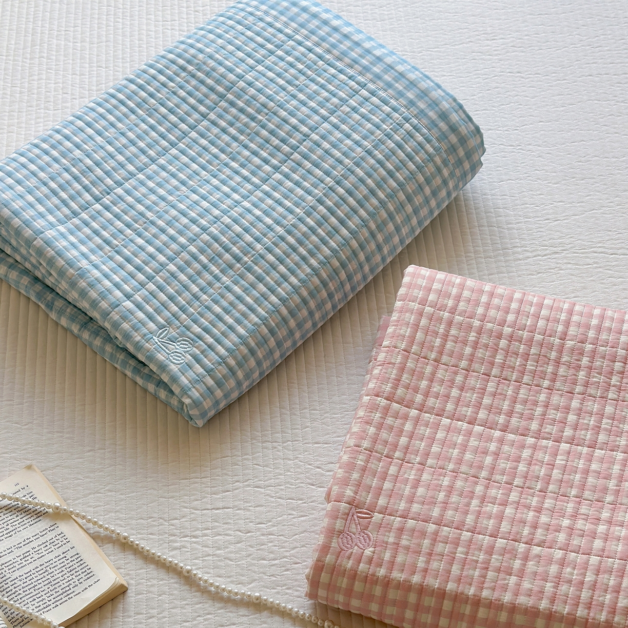 91家纺网 家纺一手货源 找家纺 琳可家居 2026春夏新品双面斜纹全棉印花绣花床盖可机洗加密绗缝高温水洗 组合