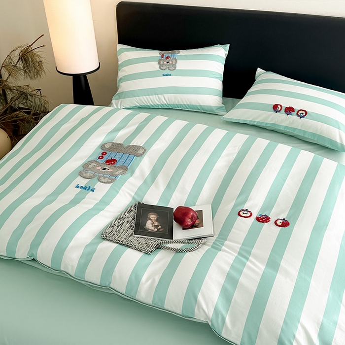 91家纺网 家纺一手货源 找家纺 （总）蓝邻家纺 2026新款50s全棉长绒棉刺绣四件套系列