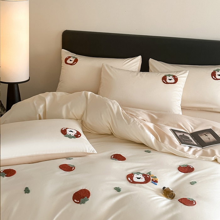 91家纺网 家纺一手货源 找家纺 （总）蓝邻家纺 2026新款50s全棉长绒棉刺绣四件套系列