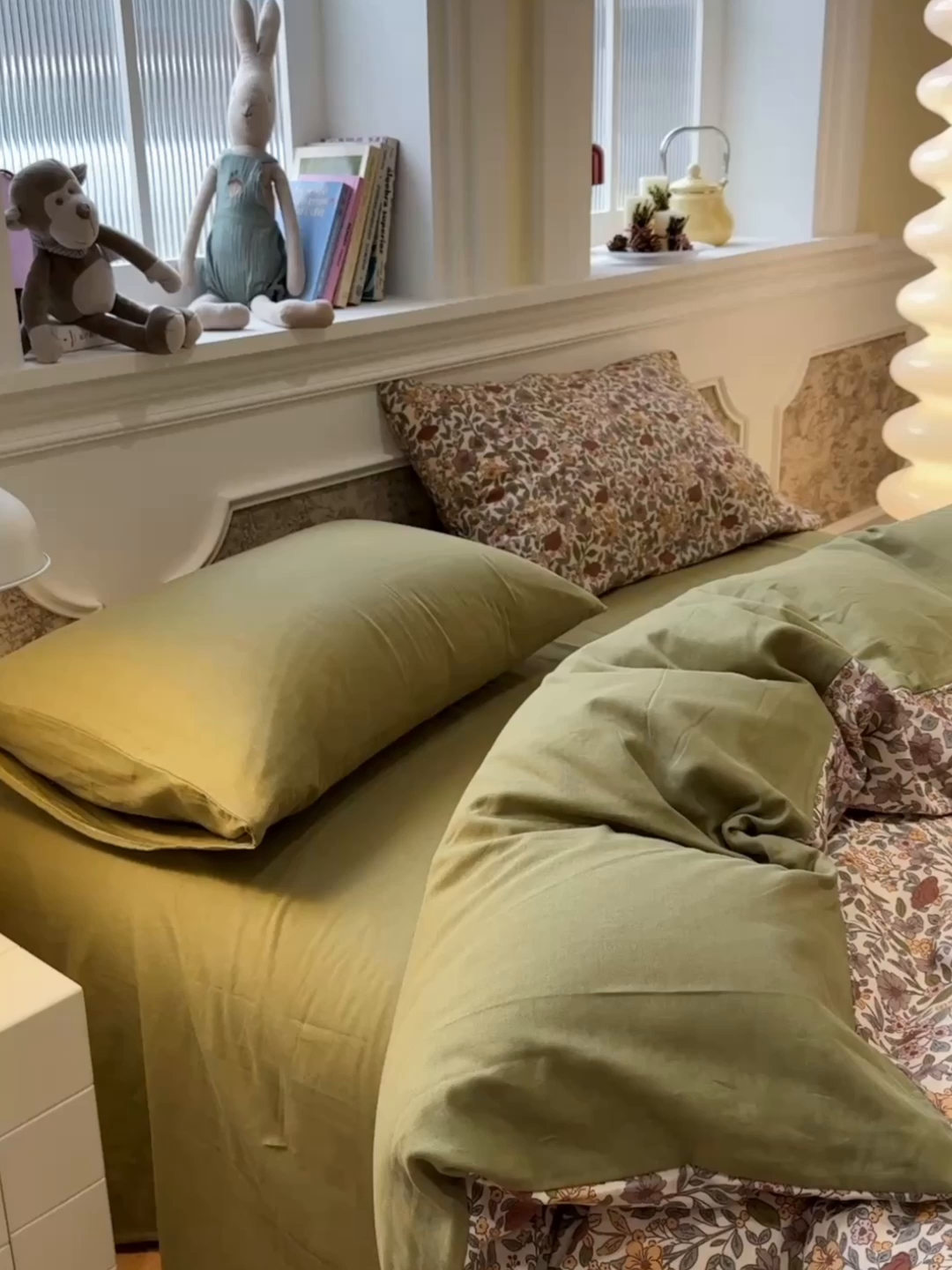 91家纺网 家纺一手货源 找家纺 （总）呗旺鹿 2026新款春暖花开之全棉纯棉双层纱花草法式四件套