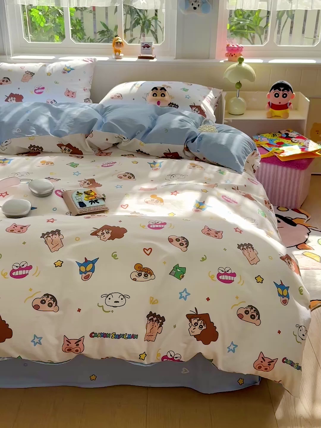 91家纺网 家纺一手货源 找家纺 （总）耀悦家纺 2026新款卡通蜡笔小新正版授权全棉纯棉四件套