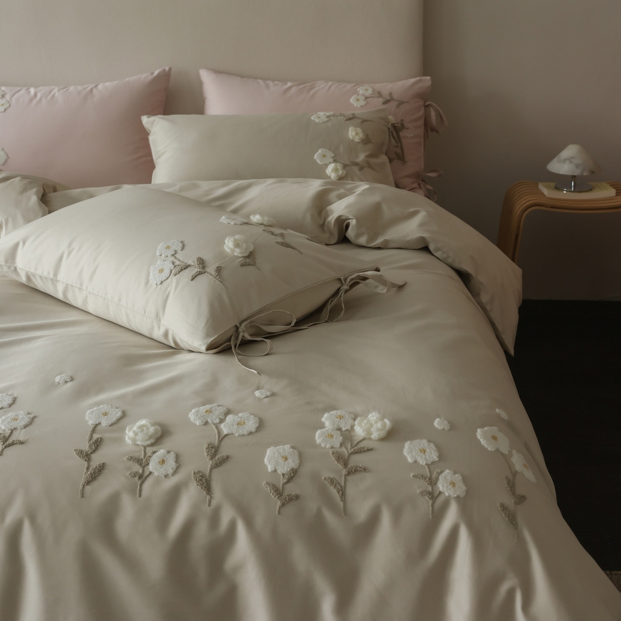 （总）初拾 2026春夏新款贡缎全棉纯棉马海毛钩花“氛围感”毛巾绣—少女心事 控价： 日常券后不低于368元 会员减20