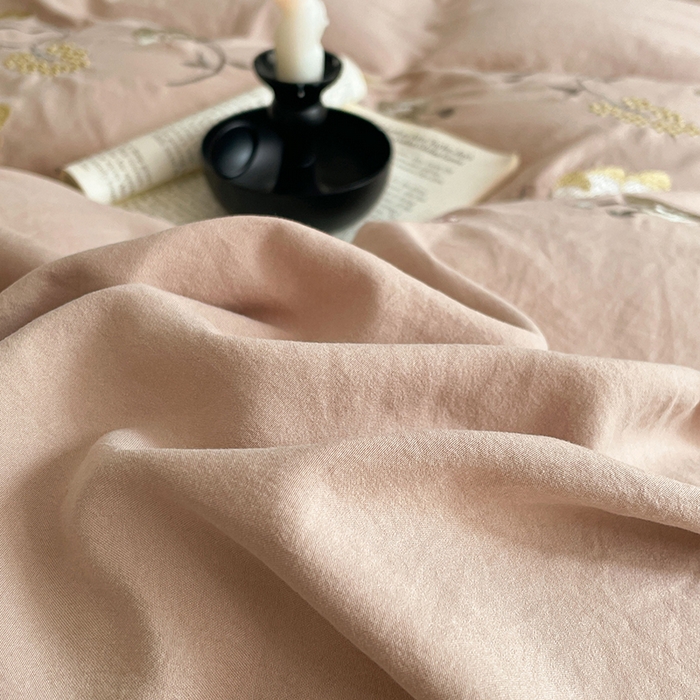 91家纺网 家纺一手货源 找家纺 yyds网供 2026新款复古刺绣绑带款水洗棉四件套三件套仿全棉纯棉汉麻被套A类高克重-蝶舞系列 绑带款蝶舞-素咖