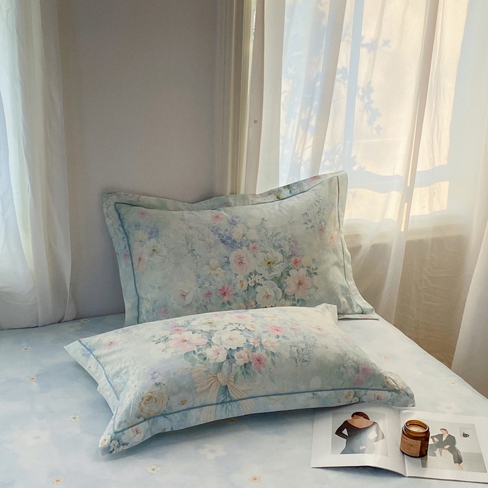 91家纺网 家纺一手货源 找家纺 凌鼎 2026新款全棉数码印花四件套 迷漾幻彩兰