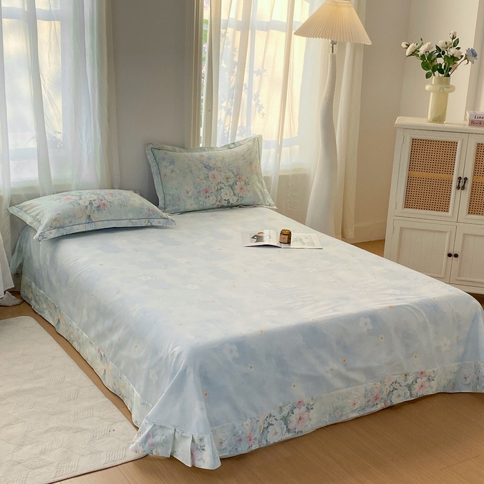 91家纺网 家纺一手货源 找家纺 凌鼎 2026新款全棉数码印花四件套 迷漾幻彩兰