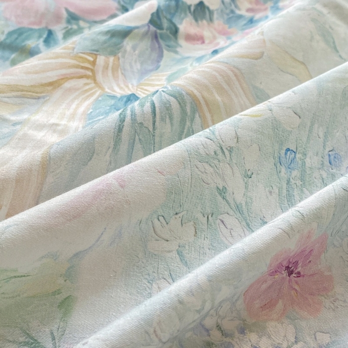 91家纺网 家纺一手货源 找家纺 凌鼎 2026新款全棉数码印花四件套 迷漾幻彩兰