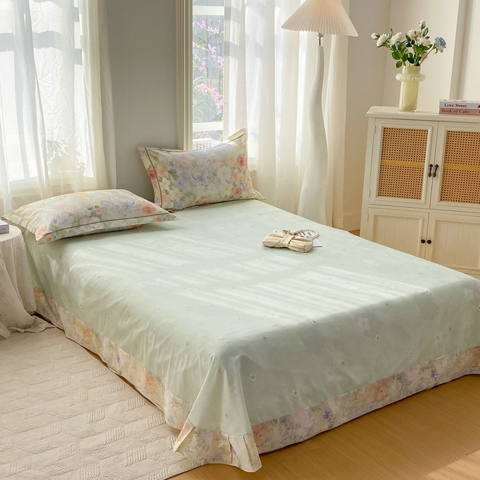 91家纺网 家纺一手货源 找家纺 凌鼎 2026新款全棉数码印花四件套 浓情绽放