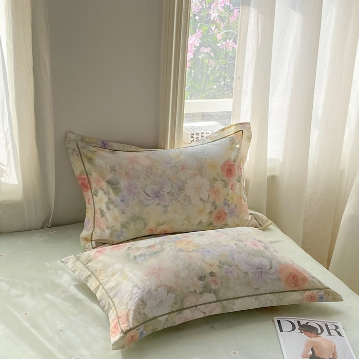 91家纺网 家纺一手货源 找家纺 凌鼎 2026新款全棉数码印花四件套 浓情绽放