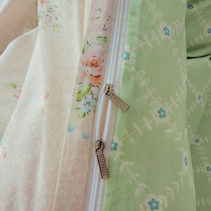 91家纺网 家纺一手货源 找家纺 铭博家纺 新款直播爆款网红全棉四件套13070印花吊边一字绣纯棉被套工艺款 浅花眠