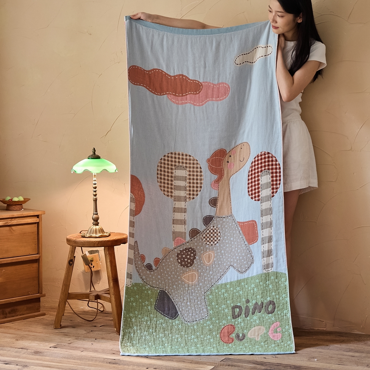 （总）沐瑟家纺 2025新款卡通A类全棉四层纱布浴巾加大毛巾-第五组