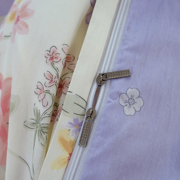 91家纺网 家纺一手货源 找家纺 铭博家纺 2026新款13070新款100%全棉纯棉印花工艺款吊边四件套 时夏