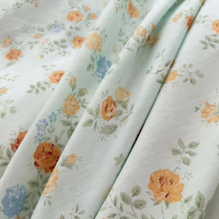 91家纺网 家纺一手货源 找家纺 铭博家纺 2026新款13070新款100%全棉纯棉印花工艺款吊边四件套 烟雨江南-兰