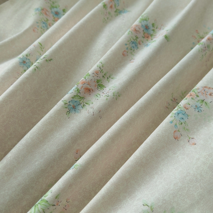 91家纺网 家纺一手货源 找家纺 铭博家纺 2026新款13070新款100%全棉纯棉印花工艺款吊边四件套 浅花眠