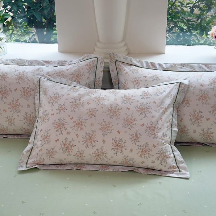 91家纺网 家纺一手货源 找家纺 铭博家纺 2026新款13070新款100%全棉纯棉印花工艺款吊边四件套 雅花意