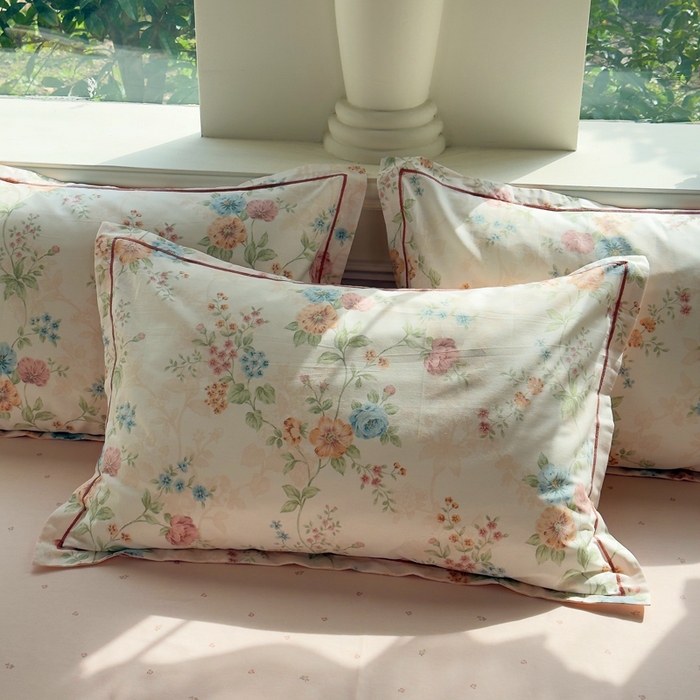 91家纺网 家纺一手货源 找家纺 铭博家纺 2026新款13070新款100%全棉纯棉印花工艺款吊边四件套 旷野风眠