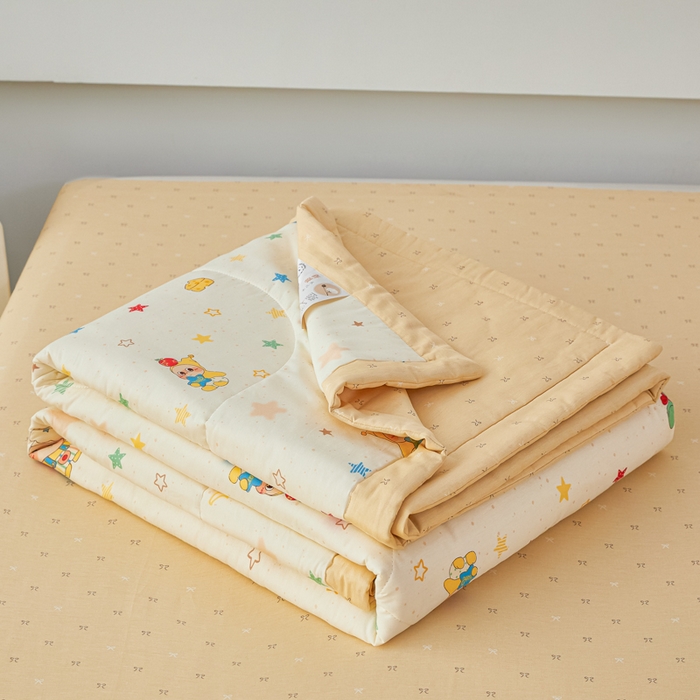 91家纺网 家纺一手货源 找家纺 尊妙被业 2026新款小清新花卉里外全棉纯棉棉花被夏被夏凉被空调被 快乐小星星