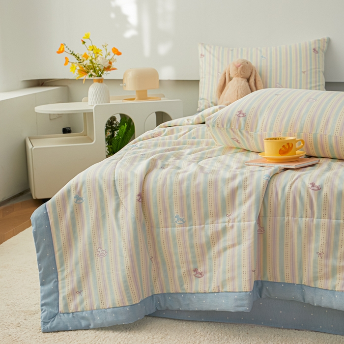 91家纺网 家纺一手货源 找家纺 尊妙被业 2026新款小清新花卉里外全棉纯棉棉花被夏被夏凉被空调被 马上有钱