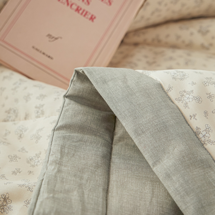 91家纺网 家纺一手货源 找家纺 尊妙被业 2026新款小清新花卉里外全棉纯棉棉花被夏被夏凉被空调被 墨兰樱桃