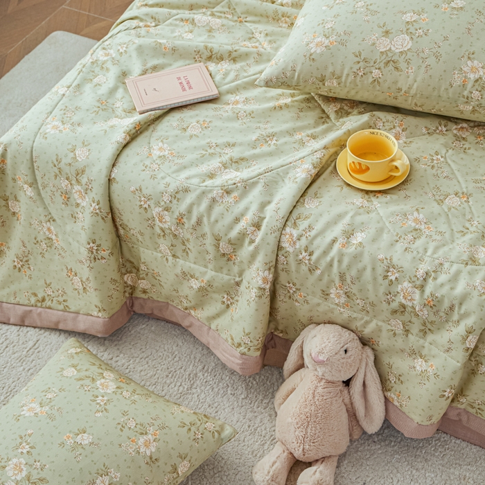 91家纺网 家纺一手货源 找家纺 尊妙被业 2026新款小清新花卉里外全棉纯棉棉花被夏被夏凉被空调被 暮花