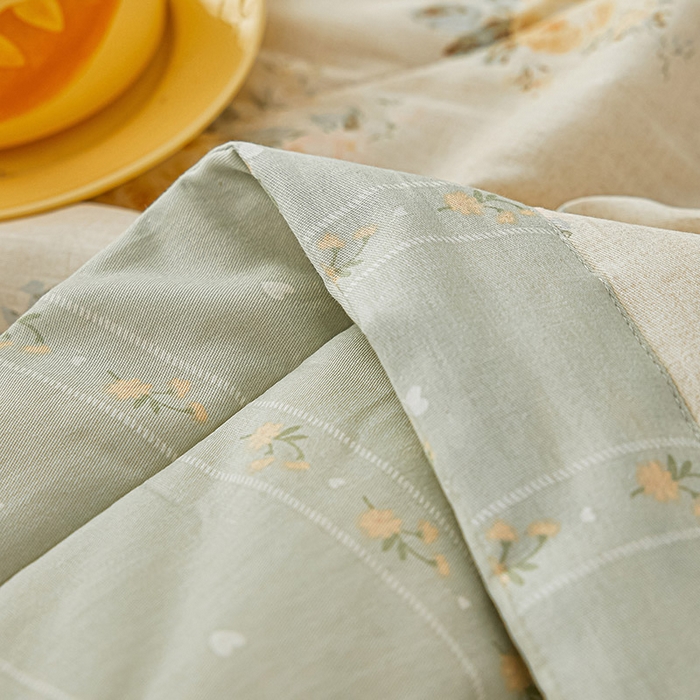 91家纺网 家纺一手货源 找家纺 尊妙被业 2026新款小清新花卉里外全棉纯棉棉花被夏被夏凉被空调被 蔷薇的故事-黄