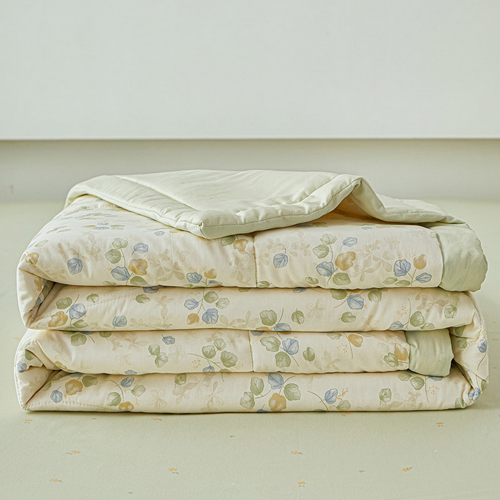 91家纺网 家纺一手货源 找家纺 尊妙被业 2026新款小清新花卉里外全棉纯棉棉花被夏被夏凉被空调被 青岚语