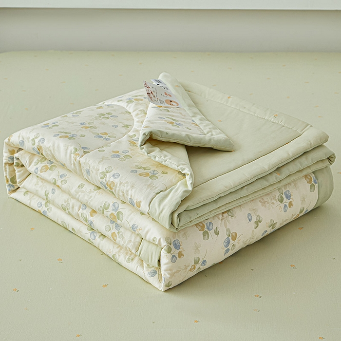 91家纺网 家纺一手货源 找家纺 尊妙被业 2026新款小清新花卉里外全棉纯棉棉花被夏被夏凉被空调被 青岚语