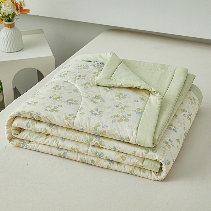 91家纺网 家纺一手货源 找家纺 尊妙被业 2026新款小清新花卉里外全棉纯棉棉花被夏被夏凉被空调被 青岚语