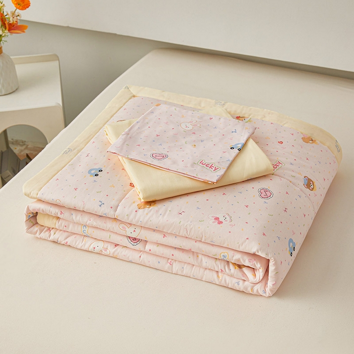 91家纺网 家纺一手货源 找家纺 尊妙被业 2026新款小清新花卉里外全棉纯棉棉花被夏被夏凉被空调被 秋日手册-粉